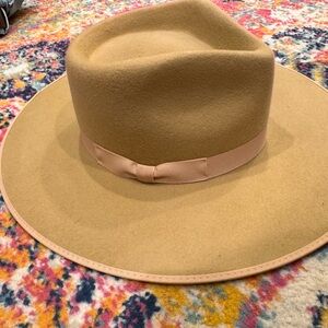 Lack of Color Rancher Hat Camel 59cm Wide Brim Wool Fedora